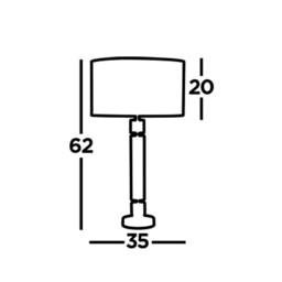 Chrome, Glass Lamp with Black Shade Silver Inner - thumbnail 5