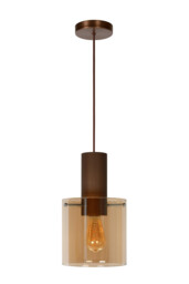 Toledo Vintage Pendant Light - Ø 20cm - 1xE27 - Amber - thumbnail 2