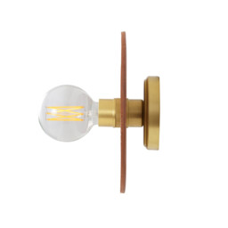 Bog Oak Wall Light Red Iron, Satin Brass - thumbnail 3