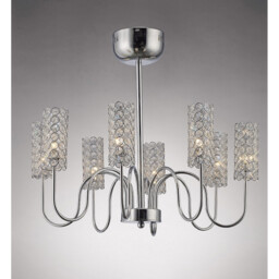 Martina Pendant 8 Light G4 Polished Chrome/Crystal, NOT LED/CFL Compatible - thumbnail 2