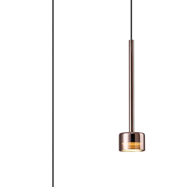 Tonic Assembly Pendant (WITHOUT PLATE), 1 Light, With Replaceable 12W LEDs, 3000K, Copper/Copper Glass - image 1