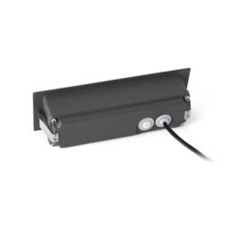Nat LED Outdoor Recessed Wall Light Dark Grey IP65 - thumbnail 2
