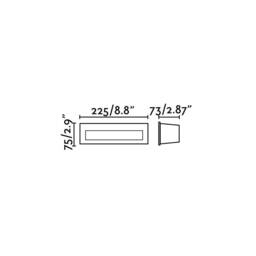 Nat LED Outdoor Recessed Wall Light Dark Grey IP65 - thumbnail 3