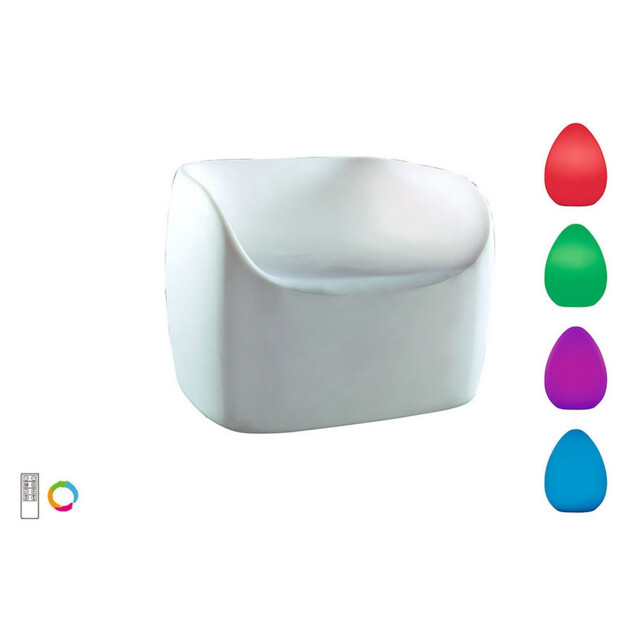 Pao Small Sofa Rechargeable LED RGB Outdoor IP65, Opal White Item Weight: 16.3kg - image 1