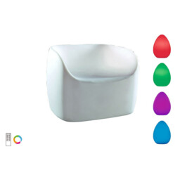 Pao Small Sofa Rechargeable LED RGB Outdoor IP65, Opal White Item Weight: 16.3kg - thumbnail 1