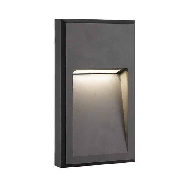 Zambelis Square Outdoor Flush Wall Lamp Graphite LED 3000K IP65 - image 1