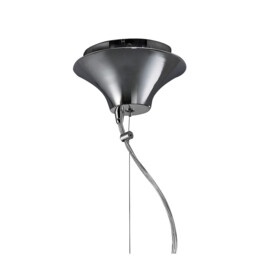 Tiffany Pendant 3+1 Light E27+G9, Polished Chrome With Soft Bronze Shade & Clear Crystal - thumbnail 3