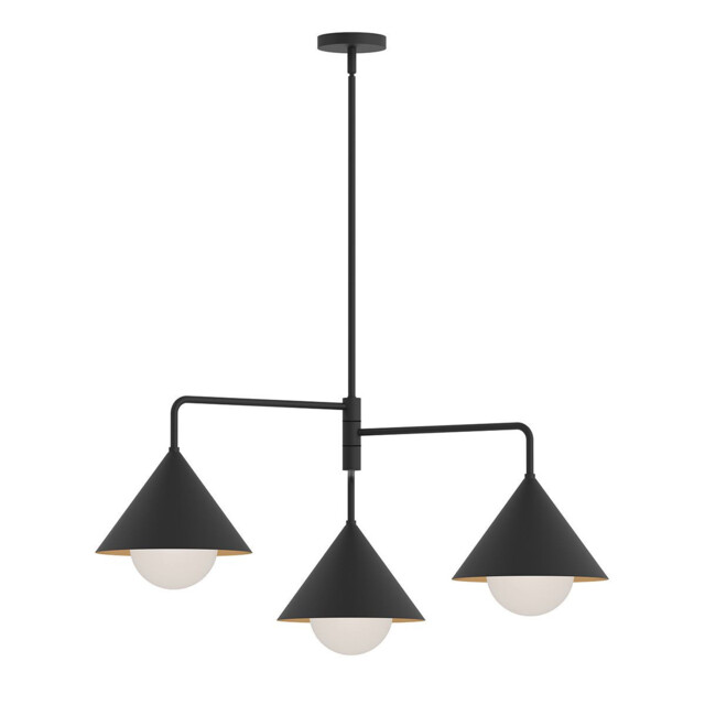 Alora Mood Remyck Multi Arm Pendant Ceiling Light Contemporary Matt Black 3x E27 - image 1