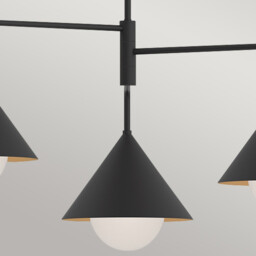 Alora Mood Remyck Multi Arm Pendant Ceiling Light Contemporary Matt Black 3x E27 - thumbnail 5