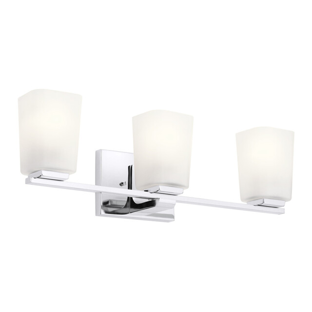 Kichler Roehm Bathroom Wall Lamp Polished Chrome, IP44 - image 1
