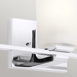 Kichler Roehm Bathroom Wall Lamp Polished Chrome, IP44 - thumbnail 2