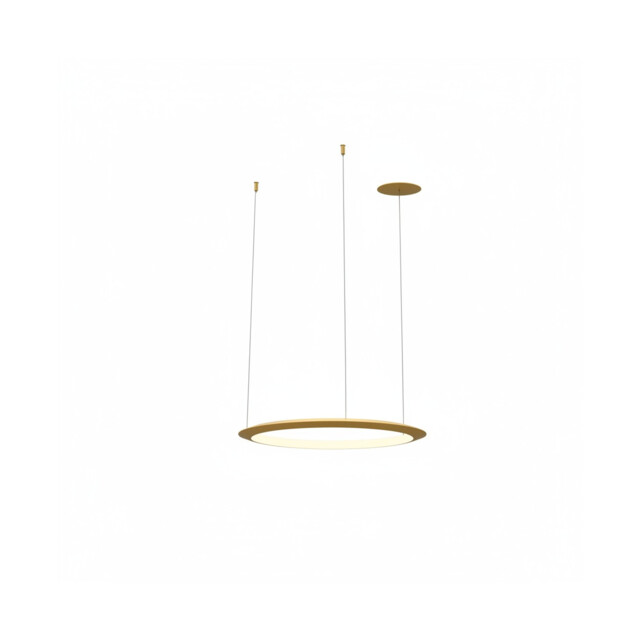 Circular Inward Recessed 64cm Integrated LED Pendant Ceiling Light Gold 39W 2700K Dali Dimmming