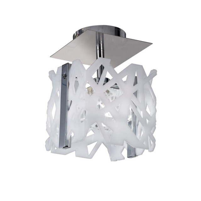 Tokio Square Ceiling G9, Gloss White/Polished Chrome - image 1