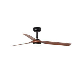 Punt 130cm LED Ceiling Fan Black, Dark Wood Blades - thumbnail 5