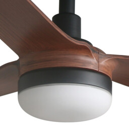 Punt 130cm LED Ceiling Fan Black, Dark Wood Blades - thumbnail 3