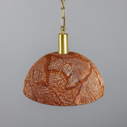 Kauri Dome Pendant 37cm Red Iron, Satin Brass - thumbnail 3