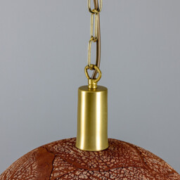 Kauri Dome Pendant 37cm Red Iron, Satin Brass - thumbnail 5