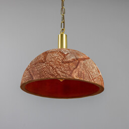 Kauri Dome Pendant 37cm Red Iron, Satin Brass - thumbnail 2
