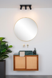 Taylor Modern Ceiling Spotlight Bar Bathroom - LED Dim to warm - GU10 - 3x5W 2200K/3000K - IP44 - Black - thumbnail 5