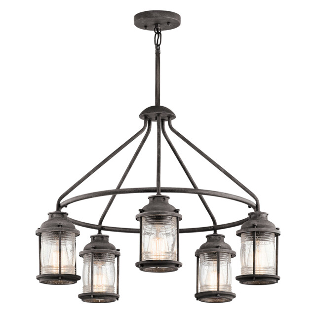 Ashland Bay 5 Light Outdoor Chandelier Pendant Lighting Zinc IP44, E27 - image 1