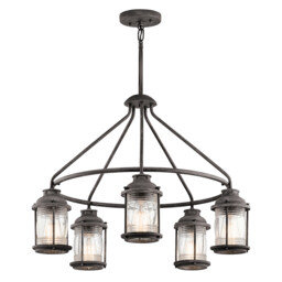 Ashland Bay 5 Light Outdoor Chandelier Pendant Lighting Zinc IP44, E27 - thumbnail 1