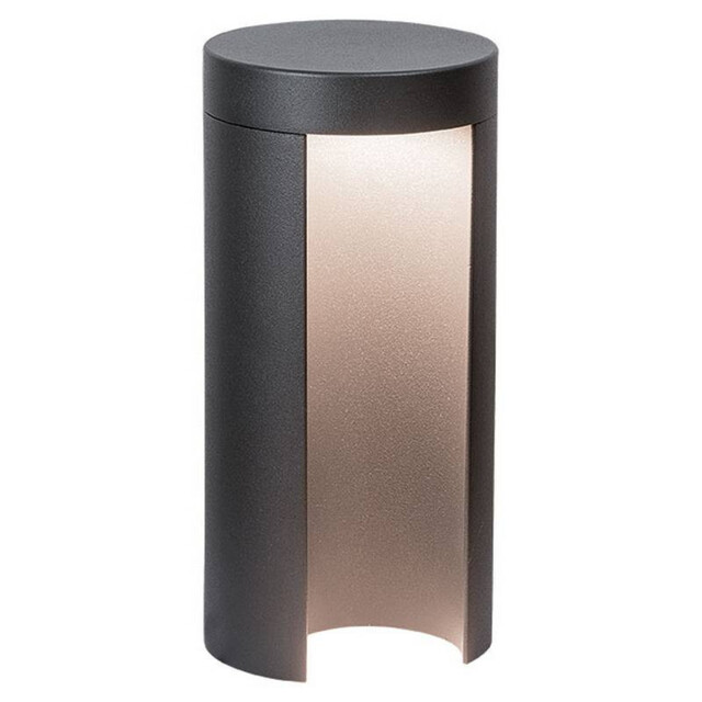 Elhovo 25cm Outdoor Bollard Graphite LED 3000K IP54 - image 1