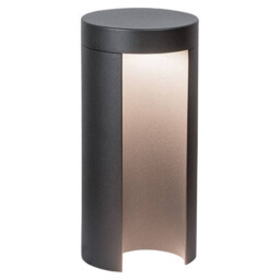 Elhovo 25cm Outdoor Bollard Graphite LED 3000K IP54 - thumbnail 1