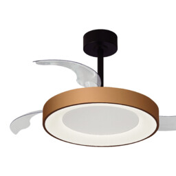 Niseko Fan M 49cm 50W LED Dimmable Ceiling Light With 30W DC Fan, 2700-5000K Remote Control, 5500lm, Gold/Black - thumbnail 5