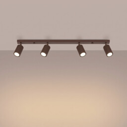Karbon Ceiling Spotlight Bar Brown 4x GU10 - thumbnail 3