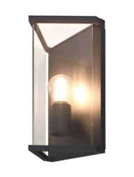 Meribel Wall Lamp 1 x E27, IP54, Graphite - thumbnail 1
