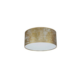 Baymont White 3 Light E27 Universal Flush Ceiling Fixture With 40cm x 18cm Gold Leaf With White Lining Shade - thumbnail 5