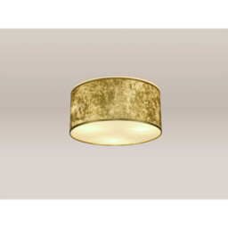 Baymont White 3 Light E27 Universal Flush Ceiling Fixture With 40cm x 18cm Gold Leaf With White Lining Shade - thumbnail 2