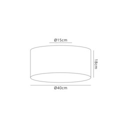 Baymont White 3 Light E27 Universal Flush Ceiling Fixture With 40cm x 18cm Gold Leaf With White Lining Shade - thumbnail 3