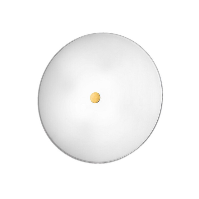 Centro Designer Glass Simple Flush Ceiling Light Polished Gold, 3x E27 - image 1