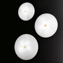 Centro Designer Glass Simple Flush Ceiling Light Polished Gold, 3x E27 - thumbnail 2
