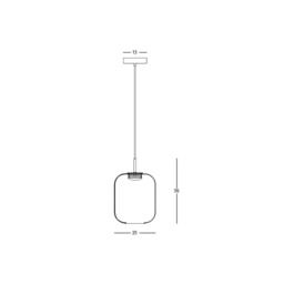 Orvella Dome Pendant Ceiling Light Black Matt-Gold Glass LED 3000K - thumbnail 2