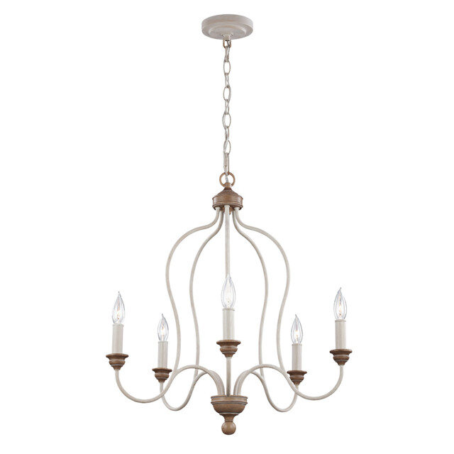 Hartsville 5 Light Chandelier Beachwood Finish, E14 - image 1