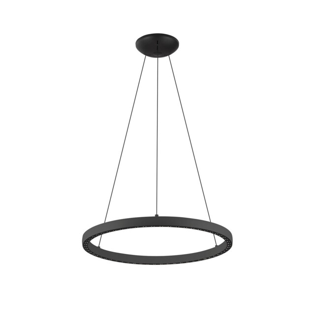Riumar Ring Pendant 62cm 40W+15W LED, 3 Way Relay, 3000K, 3800lm, Black, 3yrs Warranty - image 1