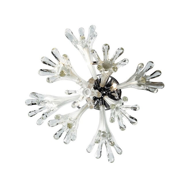 Love Ceiling/Wall Lamp 6 Light G4 Polished Chrome/White Glass, NOT LED/CFL Compatible - image 1