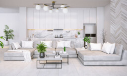 Modern Nostalgia 6 Light Matt Gold Ceiling Lamp Glass Globe Shade - thumbnail 2