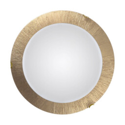 Moon Lifestyle Glass Simple Flush Ceiling Light Gold - Sun Gold Finish, 3x E27 - thumbnail 1