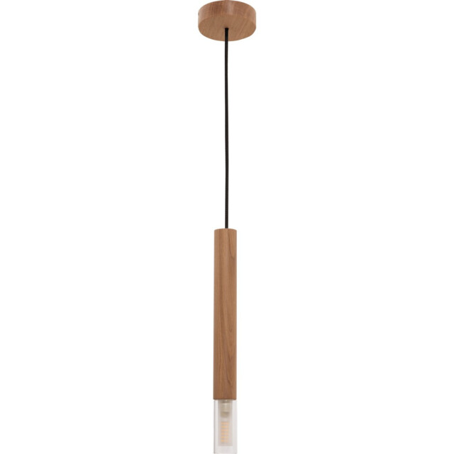 Madera Slim Pendant Ceiling Light, Wood, 1x G9