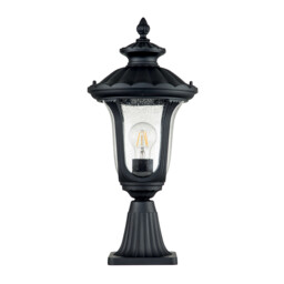 Chicago Outdoor Pedestal Light Textured Black, IP44 - thumbnail 2