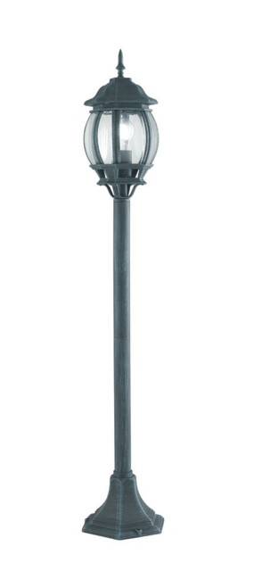 SANTIAGO Outdoor 110cm Bollard Black, Green, IP44 110.7x15.5cm
