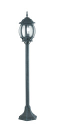 SANTIAGO Outdoor 110cm Bollard Black, Green, IP44 110.7x15.5cm