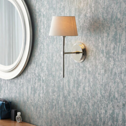 Rennes & Cici Wall Lamp with Shade Bright Nickel Plate & Ivory Linen Mix Fabric - thumbnail 5