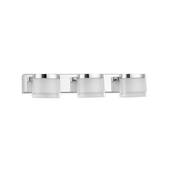 Sabia 3 light Bathroom Wall Lamp Chrome Aluminium LED 15W 1620Lm 3000K IP44 - image 1