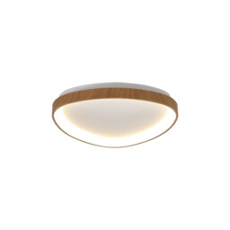 Niseko II Triangular Ceiling 42cm 38W LED, 2700K-5000K Tuneable, 2500lm, Remote Control, Wood, 3yrs Warranty - thumbnail 1