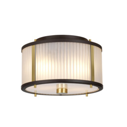 Corona Cylindrical 2 Light Pendant, Museum Bronze, Frosted Glass - thumbnail 3