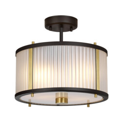 Corona Cylindrical 2 Light Pendant, Museum Bronze, Frosted Glass - thumbnail 5